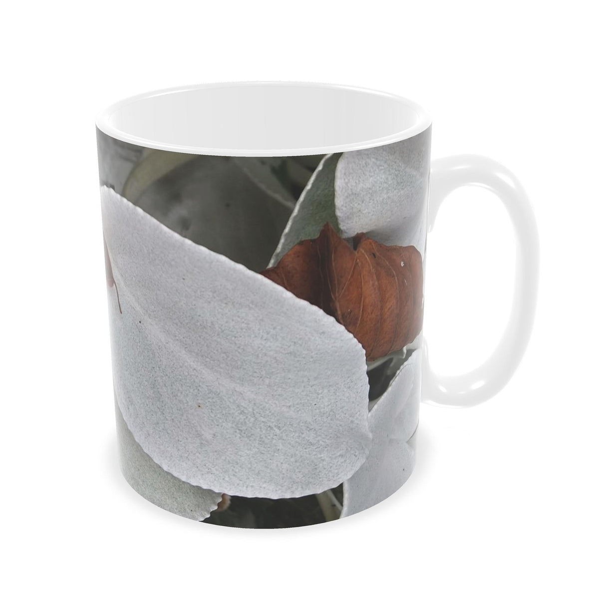 Contrasting leaves Large Ceramic Mug