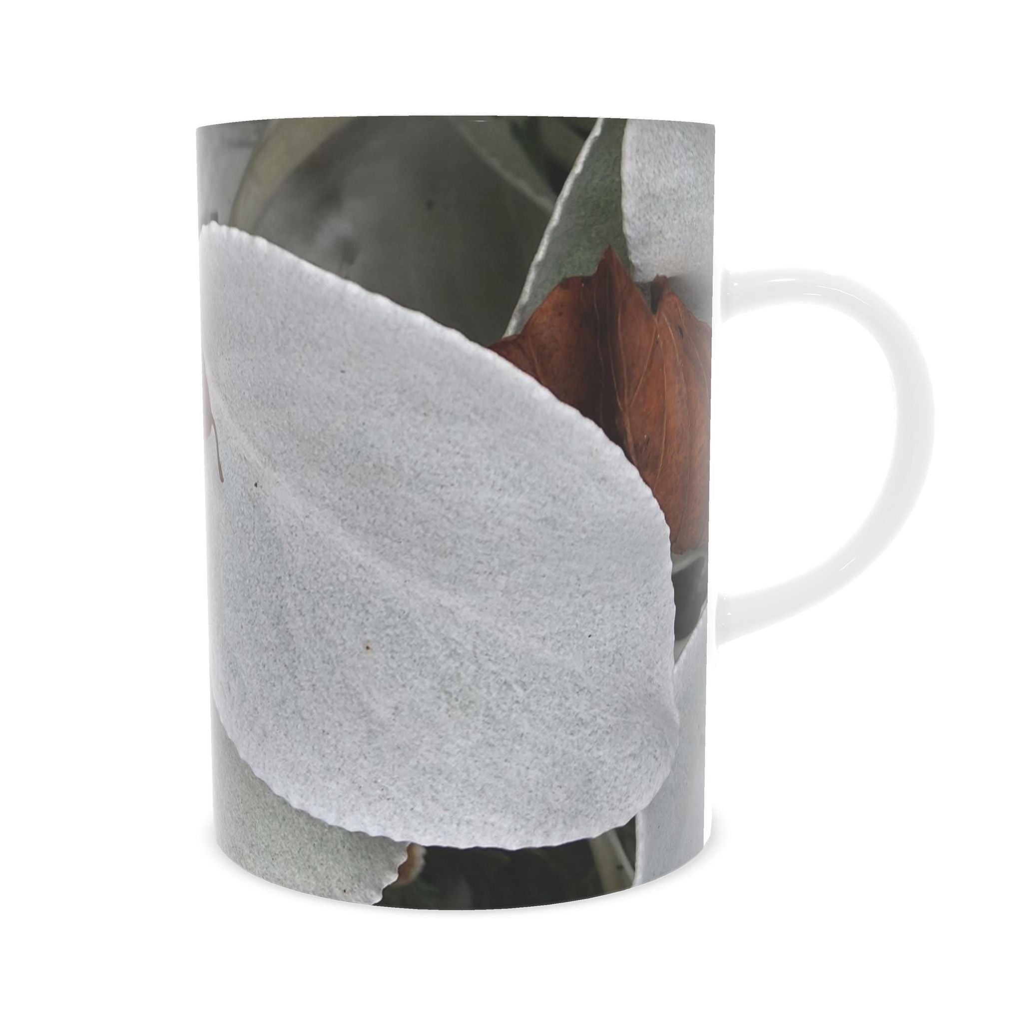 Contrasting leaves Bone China Mug