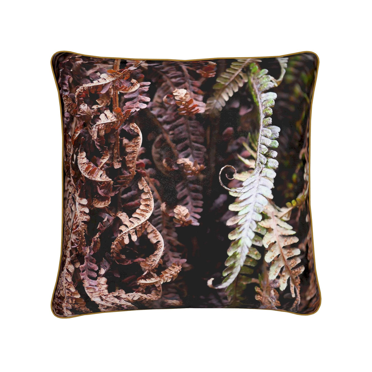 Autumn fern cushion